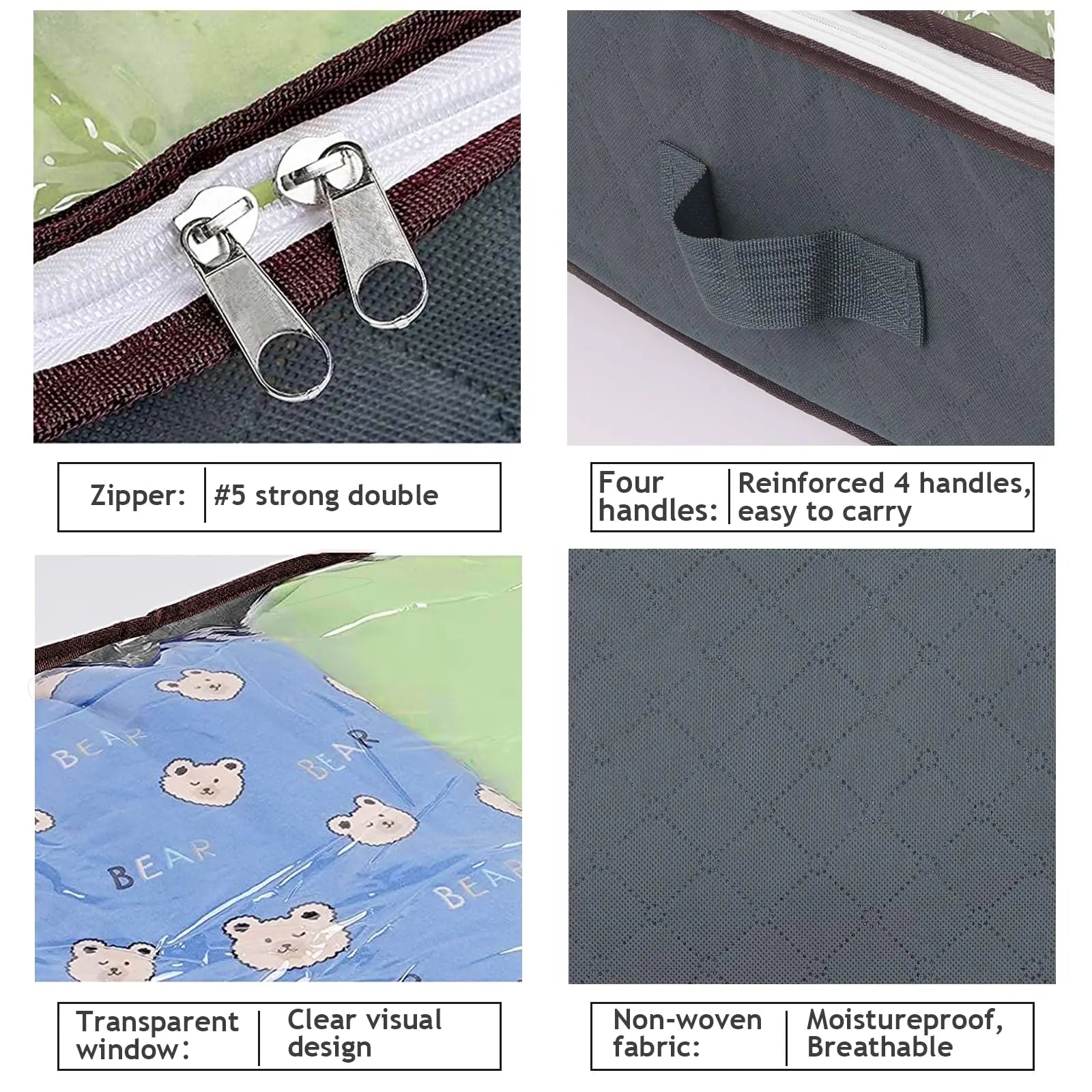 UNDER the Bed | OVER the Closet Shelf Storage Container — Clear Window, Foldable