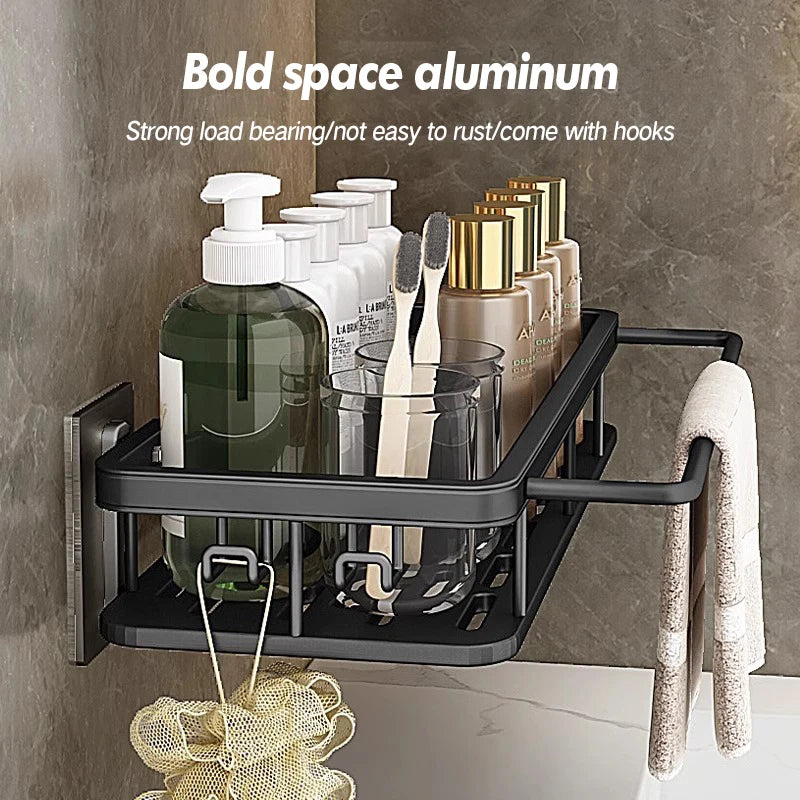 OVER the Sink | UNDER the Shower Suction Cup Storage Rack