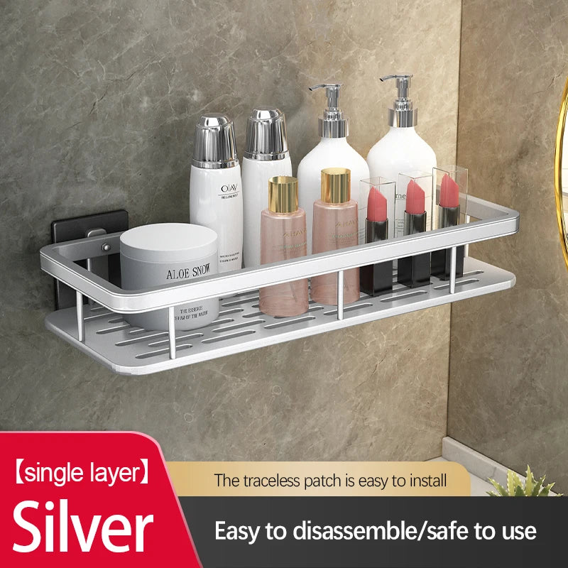 OVER the Sink | UNDER the Shower Suction Cup Storage Rack