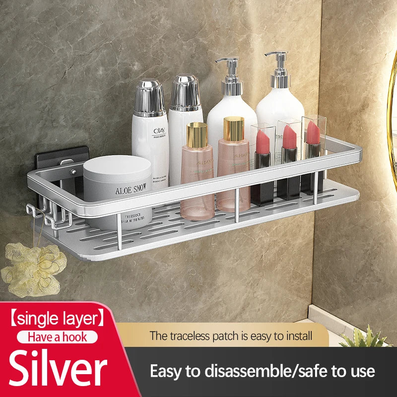 OVER the Sink | UNDER the Shower Suction Cup Storage Rack