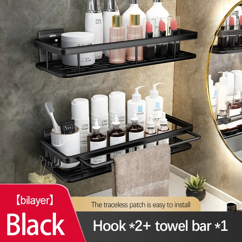 OVER the Sink | UNDER the Shower Suction Cup Storage Rack