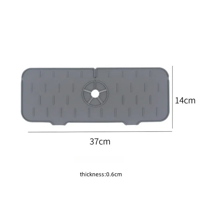 UNDER the Faucet | OVER the Sink Silicone Mat — Splash Guard & Drip Catcher