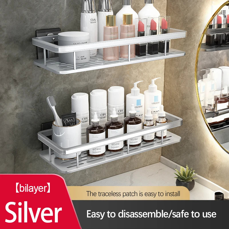 OVER the Sink | UNDER the Shower Suction Cup Storage Rack
