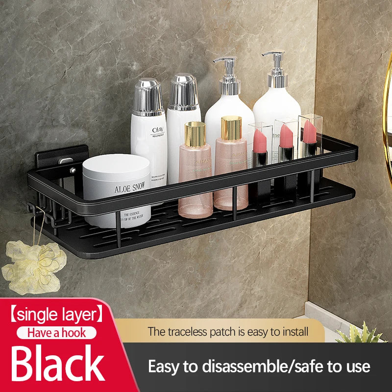 OVER the Sink | UNDER the Shower Suction Cup Storage Rack