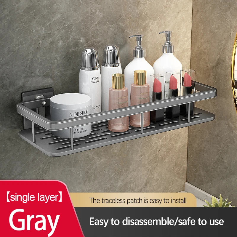 OVER the Sink | UNDER the Shower Suction Cup Storage Rack