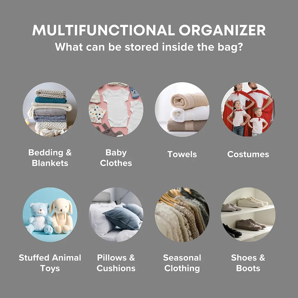UNDER the Bed | OVER the Closet Shelf Storage Container — Clear Window, Foldable