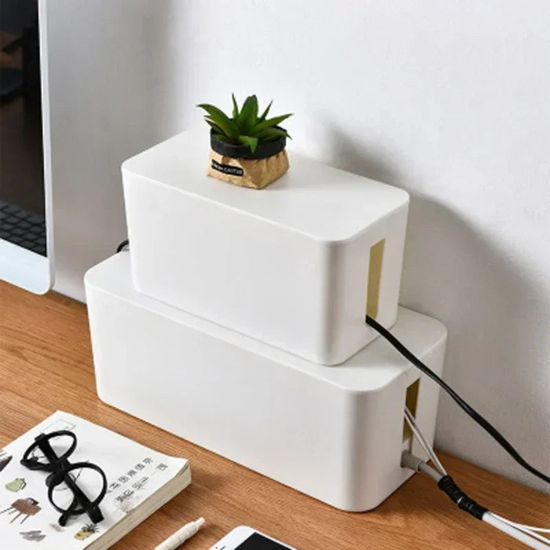 OVER the Desk Cable Storage Box — Hide Power Strip & Cables