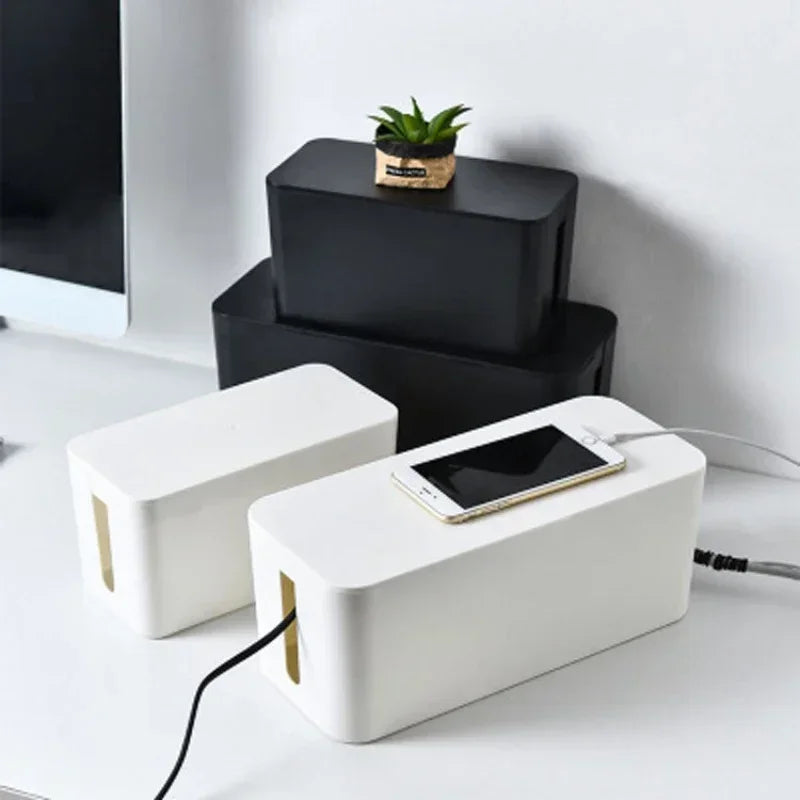 OVER the Desk Cable Storage Box — Hide Power Strip & Cables