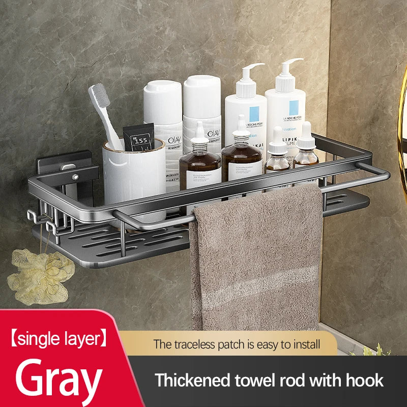 OVER the Sink | UNDER the Shower Suction Cup Storage Rack