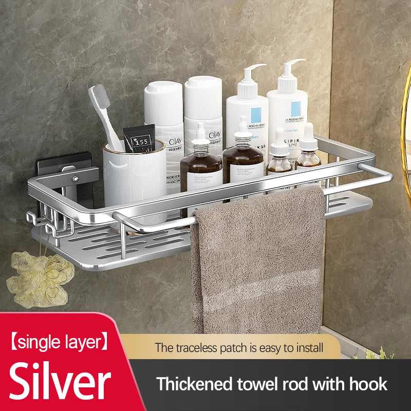 OVER the Sink | UNDER the Shower Suction Cup Storage Rack