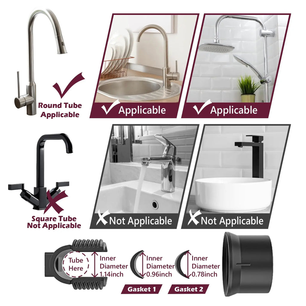 OVER the Sink | UNDER the Faucet 3-in-1 Kitchen Sink Organizer — Sponge, Soap, Towel