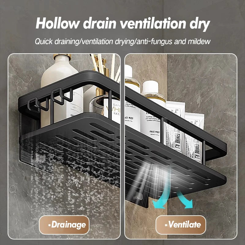 OVER the Sink | UNDER the Shower Suction Cup Storage Rack