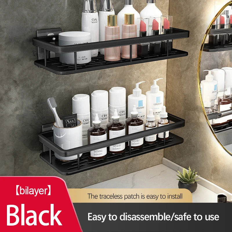 OVER the Sink | UNDER the Shower Suction Cup Storage Rack