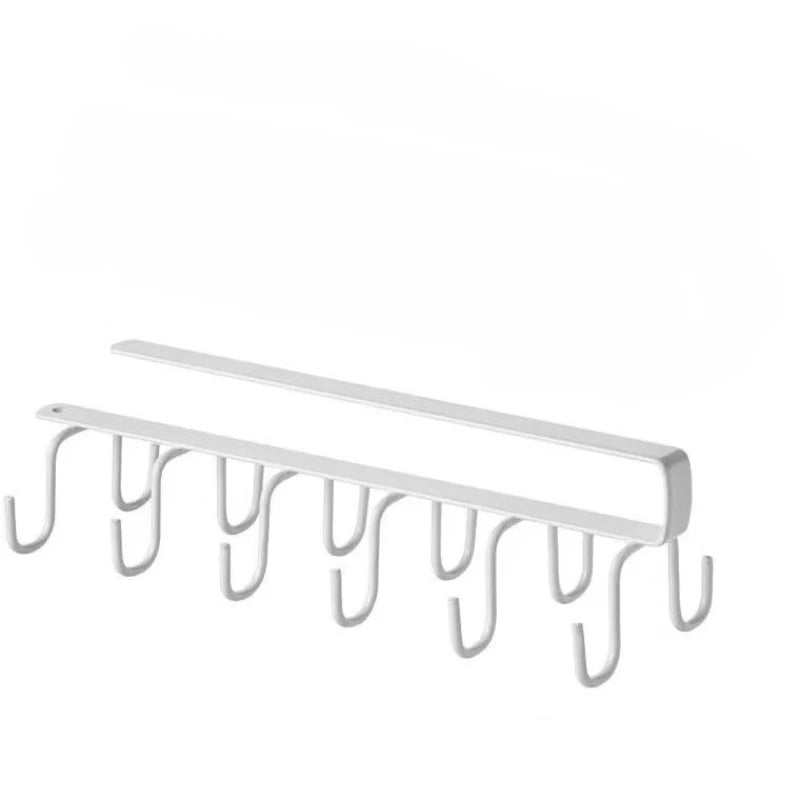 UNDER Cabinet Hook Rail — 6-Hook Kitchen Utensil Organizer