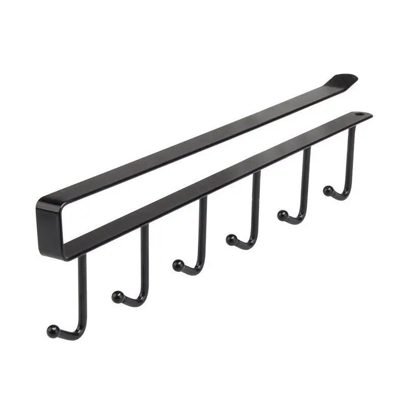 UNDER Cabinet Hook Rail — 6-Hook Kitchen Utensil Organizer