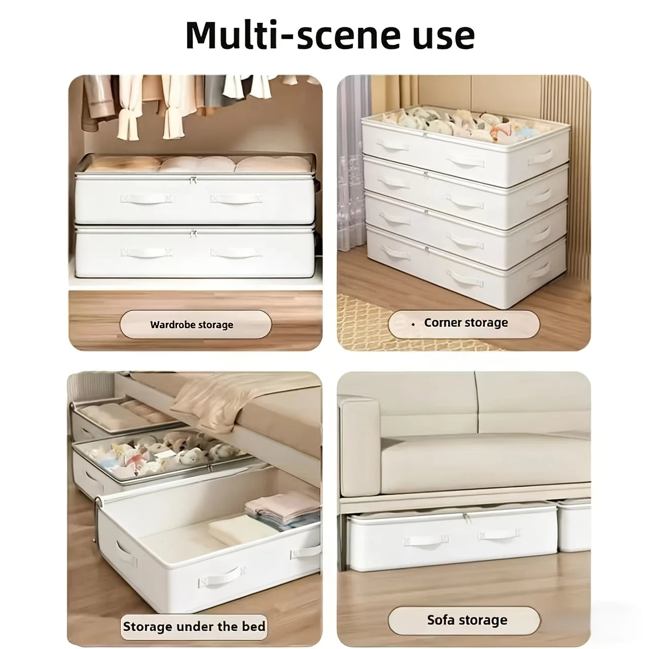 UNDER the Bed Storage Bags — Flip-Top Closure, Non-Woven