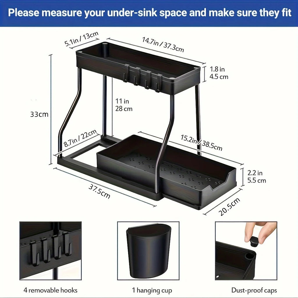 UNDER the Sink 2-Tier Pull-Out Organizer