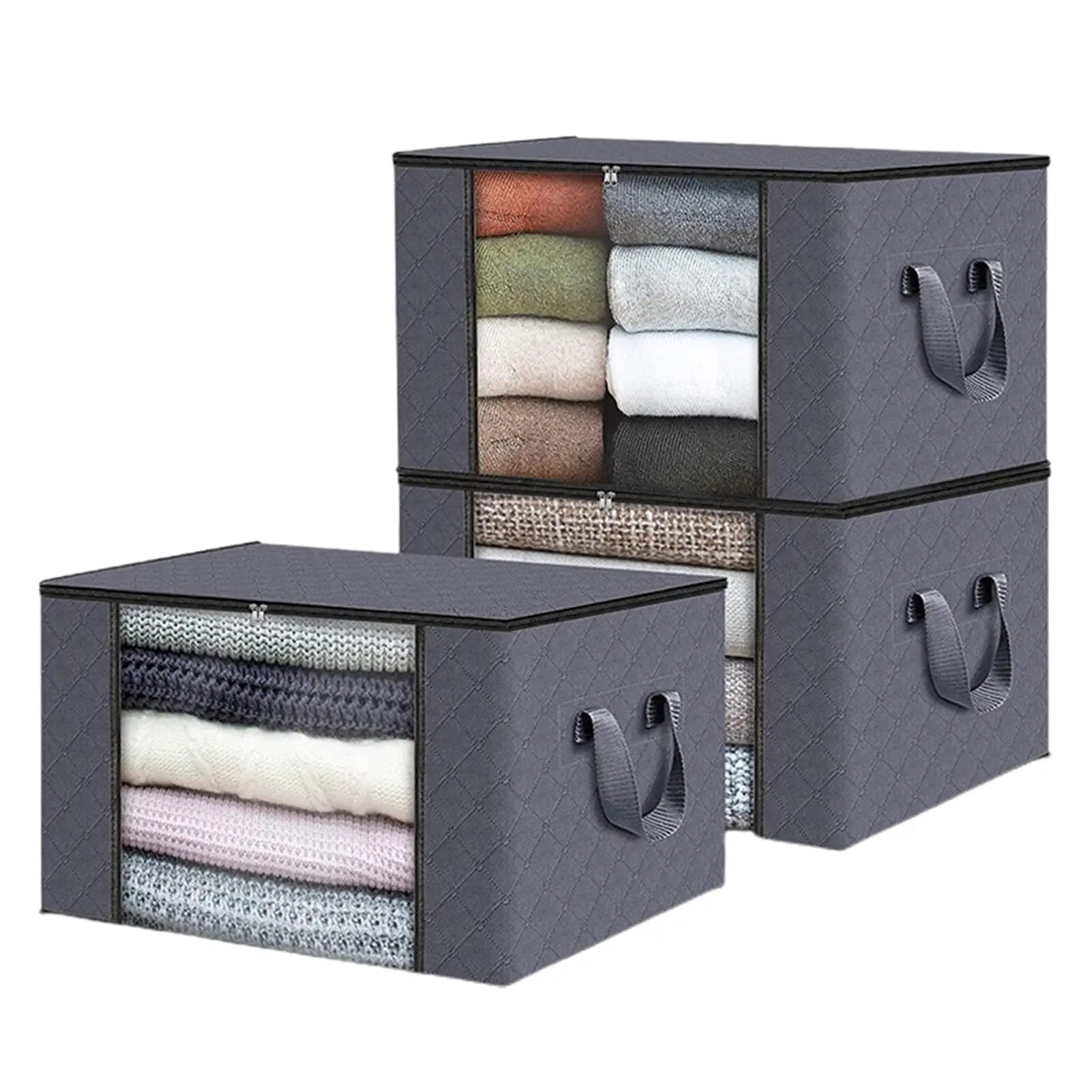 UNDER the Bed | OVER the Closet Shelf Storage Container — Clear Window, Foldable