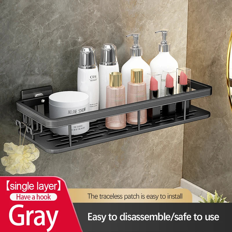 OVER the Sink | UNDER the Shower Suction Cup Storage Rack