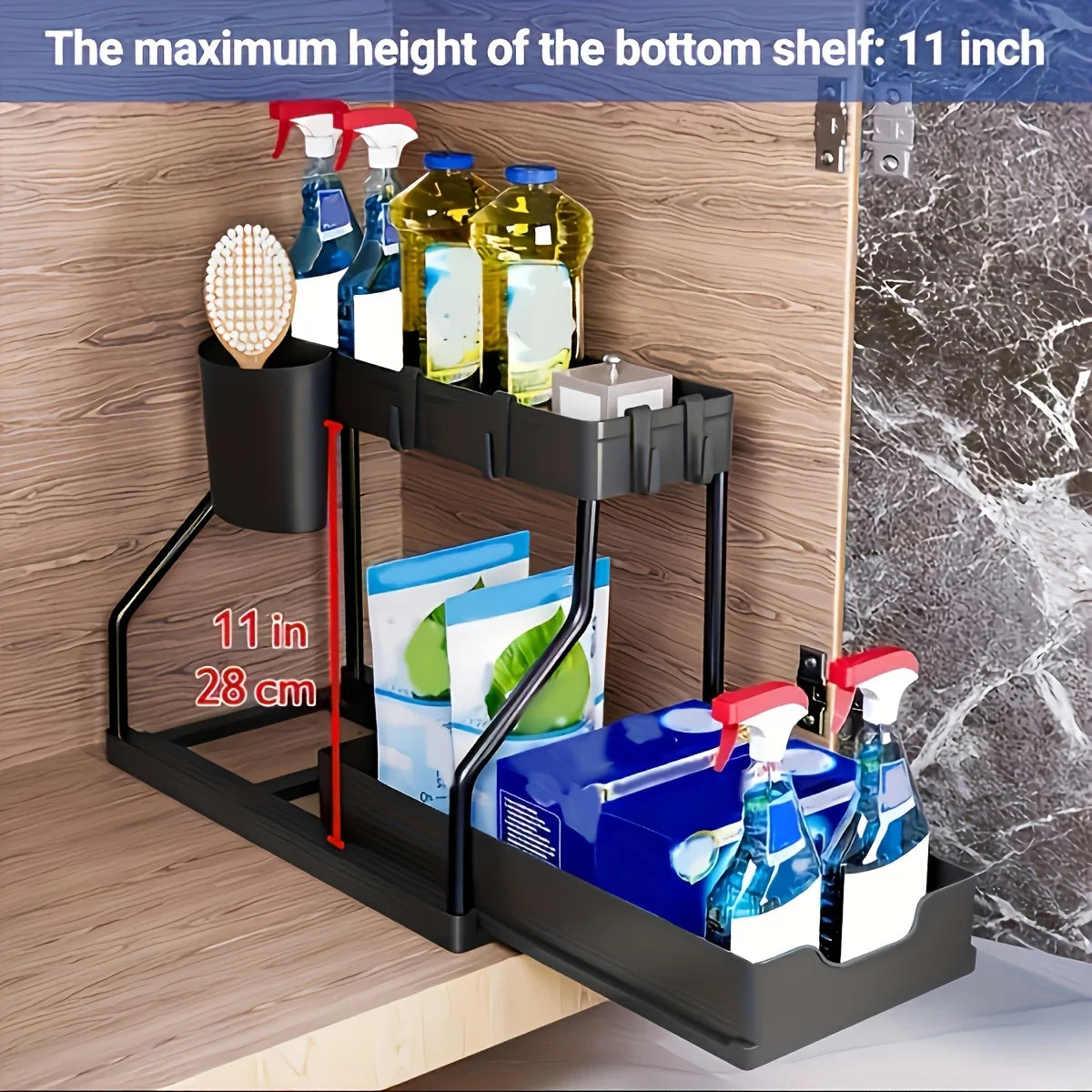 UNDER the Sink 2-Tier Pull-Out Organizer